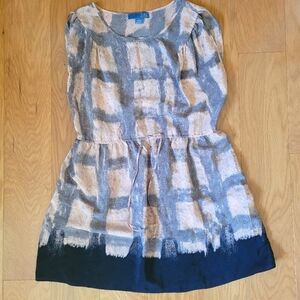 Lil Silk Tunic Top with Cinched Waist, Size Medium